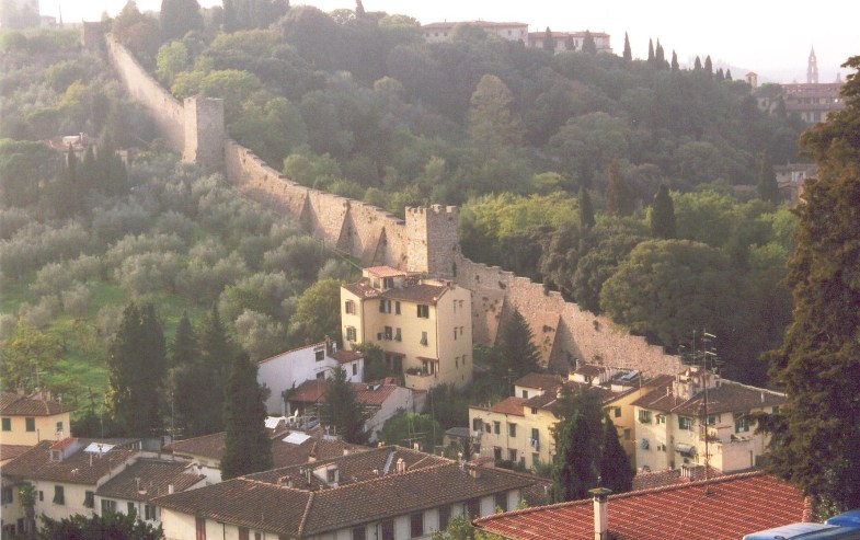 Florence: Ancient wall taken from Piazza Michelangelo Photo: AFCoory